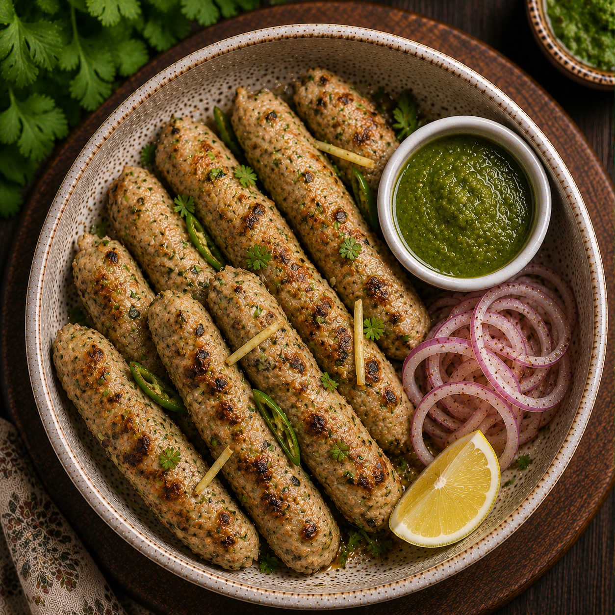Afghani Mutton Seekh Kebab
